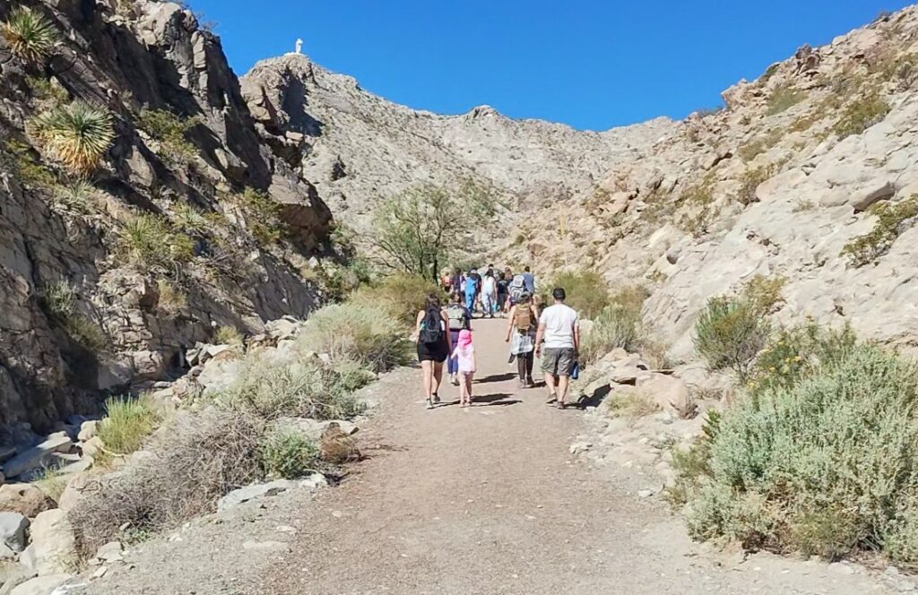Safe is the new normal at Mount Cristo Rey families hiking cristo rey